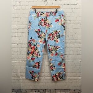 Tommy Hilfiger Women's Ashby Floral Print Slim Cropped Pants Womens Size 10